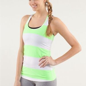 Lululemon Cool Racerback
Bold Stripe Zippy Green